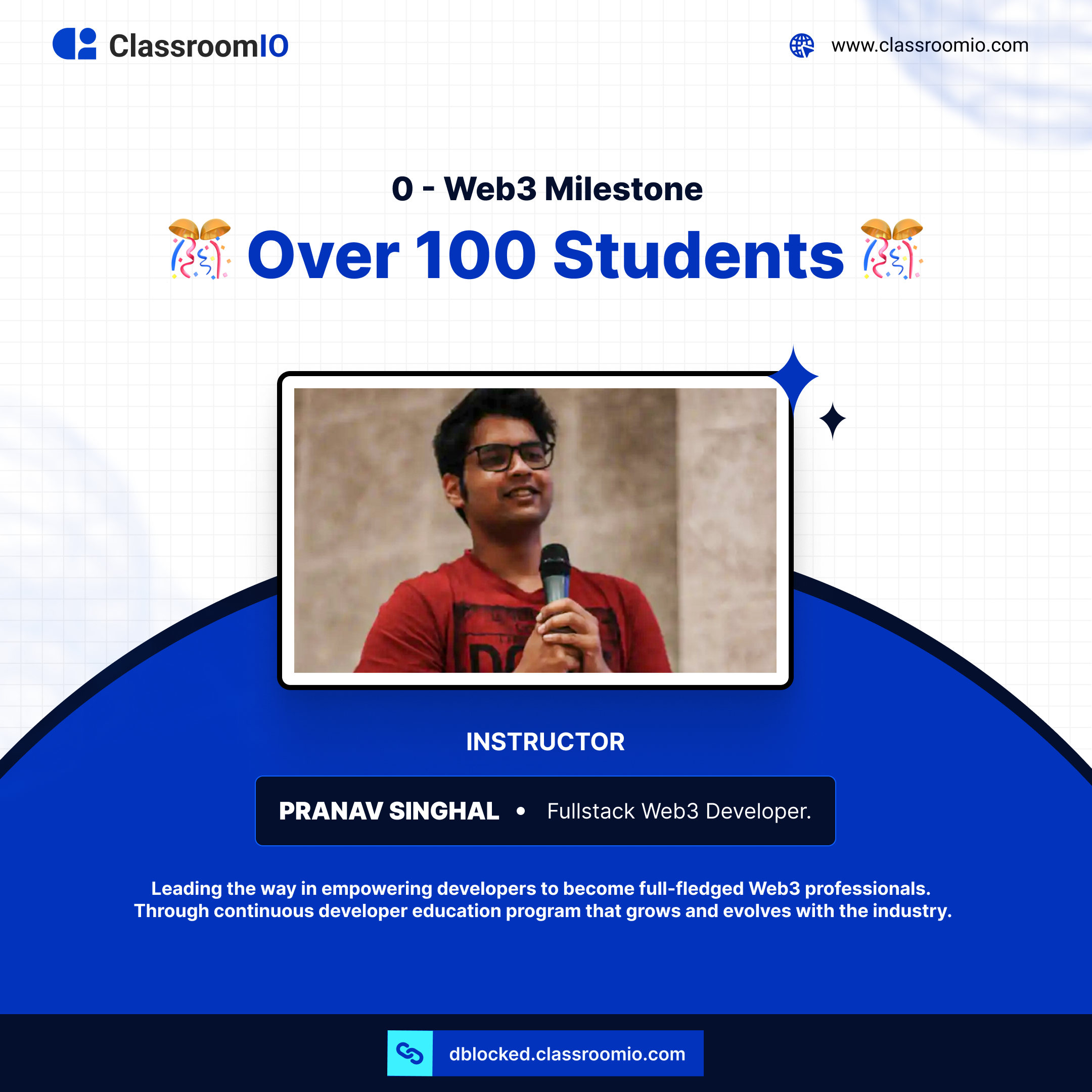 Our first customer to hit 100 students