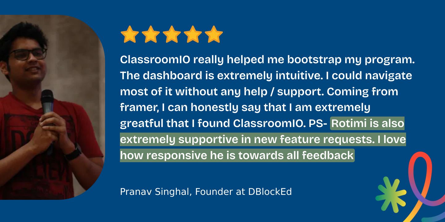 pranav-experience-using-classroomio